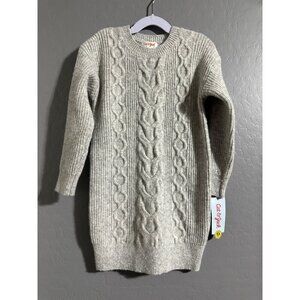 Cat & Jack Girls Crew Neck Knit Long Sleeve Dress Size XS 4/5 NWT